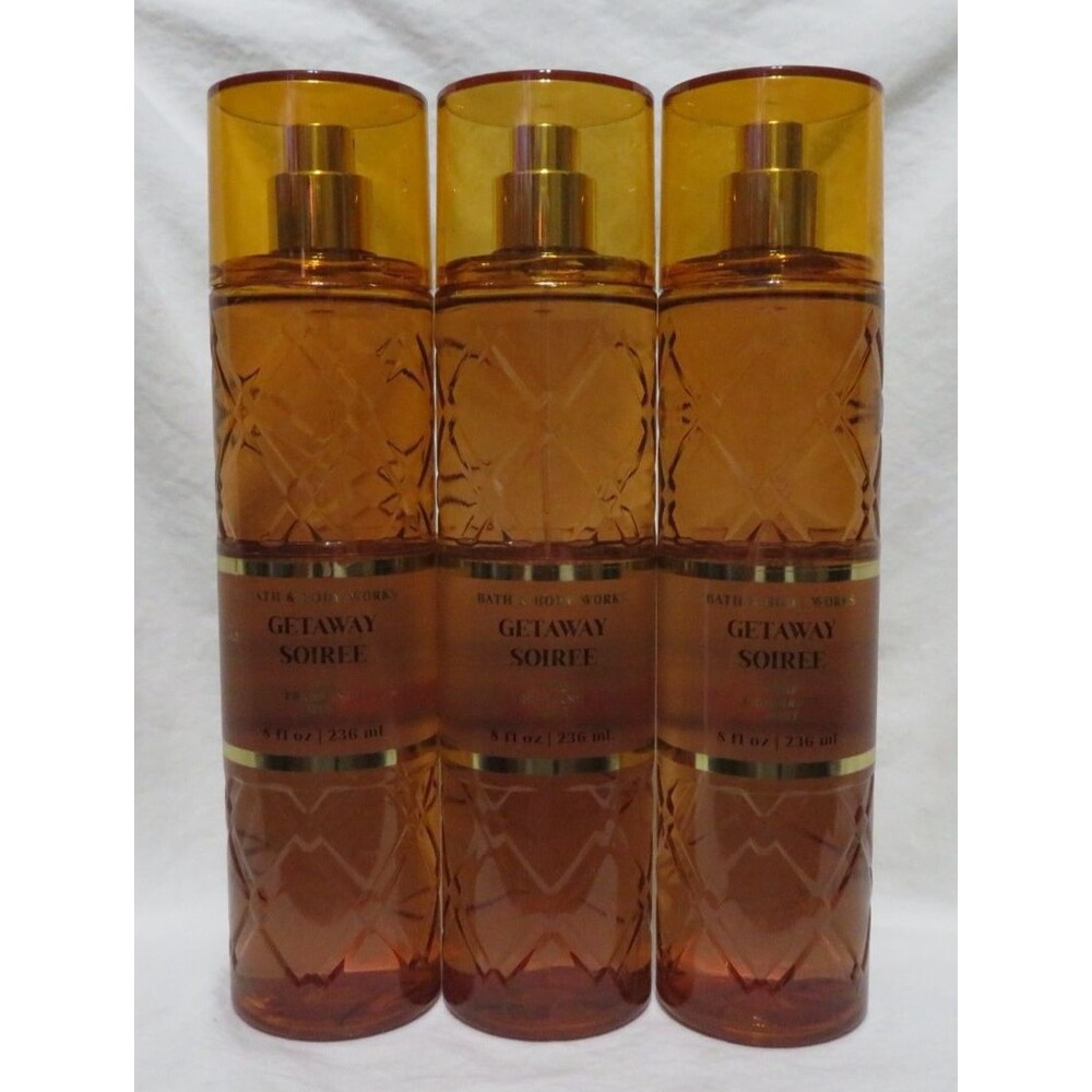 GETAWAY SOIREE Bath & Body Works Fine Fragrance Mist 8 fl oz x 3